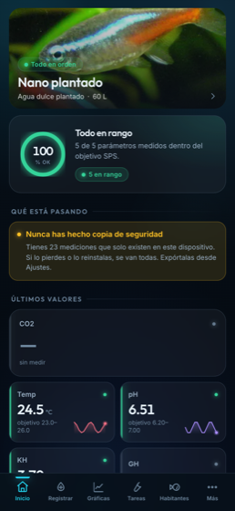 Acuario de agua dulce plantado
